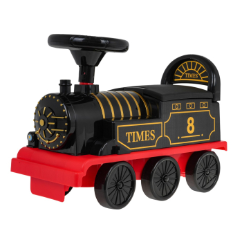 Interaktywny Jeździk Retro Lokomotywa dla dzieci 3+ Dźwięki + Światła + Schowek